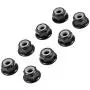 DGZZI M5 Aluminum Locknut 8PCS Black M5 Aluminum Nuts Flange Nylon Lock Nut for RC Drone FPV Parts