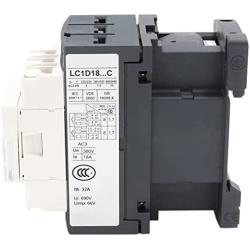 Baomain Motor Control AC Contactor 3 Phase 1 NO 1 NC AC220V 50/60Hz Coil 32 Amp LC1D18