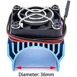 RC Brushless Motor Heatsink with Cooling Fan 540 3650 3660 3670 Motor Heat Sink Cover RC Parts for Remote Control RC Car Truck Buggy Crawler