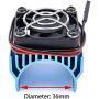 RC Brushless Motor Heatsink with Cooling Fan 540 3650 3660 3670 Motor Heat Sink Cover RC Parts for Remote Control RC Car Truck Buggy Crawler