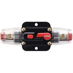 ANJOSHI 100A Auto Car Protection Stereo Switch Fuse Holders Inline Circuit Breaker Reset Fuse Inverter for Car Audio System Protection 12V-24V DC