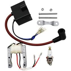 CNCMOTOK High Performance Kit CDI-Ignition-Coil Magneto Coil Spark Plug for 49cc-80cc 2-Stroke Motor Engine Motorized Bicycle Bike