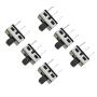 Boscoqo Mini Slide Switch 3 Pin 2 Position Subminiature Easy Solder Definite Level Action Durable Construct SPDT High Knob Vertical Toggle Panel Mount 6 PCS for 3D Printer Bread Board Power Control