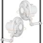 Grow Tent Fan Oscillating,6 inch 2 Speed Adjustable Tilt Clip on Fan 25W Copper Wire Motor 0.4