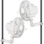 Grow Tent Fan Oscillating,6 inch 2 Speed Adjustable Tilt Clip on Fan 25W Copper Wire Motor 0.4