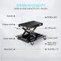 VIVOHOME 1100 Lbs Steel Wide Deck Motorcycle Lift ATV Scissor Lift Jack with Steel Motorcycle ATV Wide Deck Scissor Lift Jack Crank Hoist Stand