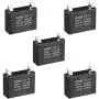 uxcell Ceiling Fan Capacitor CBB61 4uF 450V AC Double Insert Metalized Polypropylene Film Capacitors 47x17.5x34.5mm for Water Pump Motor Generator, Pack of 5