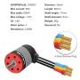 Hobby Fans Waterproof 80A Brushless ESC with 3660 3300KV Brushless Motor 5mm Shaft for 1/10 RC Car Crawler