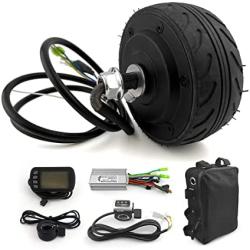 4 inch Motor Wheel Kit for Small Scooter 200W Brushless Gearless Hub Motor Diameter 105mm White Screen Display