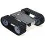 DIY Tracked Robot Chassis Smart Tank Car Chassis Kit with DC Motor, Remote Control Caterpillar Moving Robotic Tank Platform with Plastic Tracks for Arduino Raspberry Pie Microbit Python Steam (Black)