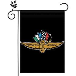 Indy 500 Flag - Indy 500 Garden flag, Indy 500 Decorations, Indianapolis Motor Speedway Flag Garden Flag (Black)