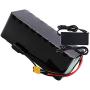 Wnicek 36V 7.5Ah Ebike Battery Pack 18650 Li-ion Cell Battery Customizable Lithium Battery for E-Bike Scooters Electric Tools for Motors Within 750W with BMS + Charger