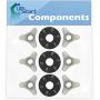 3-Pack 285753A Washer Motor Coupler Replacement for Roper RAX4232RQ4 Washer - Compatible with 285753A Washing Machine Motor Coupling Kit - UpStart Components Brand