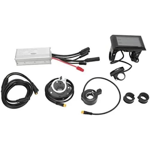 VGEBY Bicycle Speed Controller Kit, Electric Bike Motor Controller 22A Speed Controller 36V 48V with S900 Panel 1 to 2 Cable for 500W Motor