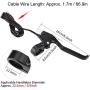 1 Pair Bicycle Brake Lever Universal Aluminum Alloy 4 Finger Bike Brake Levers 2 Wires Left & Right Brake Handles for Electric Bike