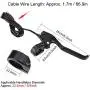 Drfeify 1 Pair Bike Bicycle Braker, Bike Handle 2 Wire Brake Lever Left & Right Brake Lever Set Accessory for Mountain Bicycle, Electric Bike Accessory