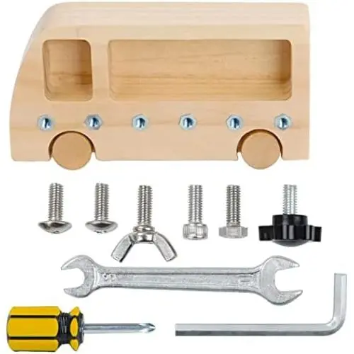 AKADA Screwdriver Board for Kids and Toddlers,Montessori Preschool Education Toy,Basic Skills Learning Toy for 3+ Years Old