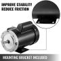 Mophorn 1 Hp Electric Motor 1725RPM 56C Frame Single Phase Industry AC Motor 11.2-5.6A 115V 230V Air Compressor Motor