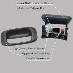 Tailgate Handle Latch and Bezel Trim with Rod Clips for 1999-2007 Chevy Silverado GMC Sierra 1500 2500 3500 | Replaces# 15997911, 15228539, 15228541, 15228540