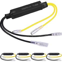 DKARDU Motorcycle LED Flasher Resistor, Turn Signal Indicator Resistor Adaptor 12V 21W, Flash Fix Error for Motorcycle Motorbike Scooter Quad Off Road, 4PCS