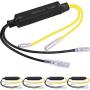 DKARDU Motorcycle LED Flasher Resistor, Turn Signal Indicator Resistor Adaptor 12V 21W, Flash Fix Error for Motorcycle Motorbike Scooter Quad Off Road, 4PCS