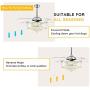 Moooni Modern Dimmable Crystal Fandelier, Retractable Blades Ceiling Fans with Light and Remote, Invisible LED Ceiling Fan Light Kit for Bedroom-Polished Chrome 48 Inches