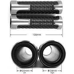7/822mm Motorcycle Non Slip Handlebar Grips for Kawasaki Ninja 250R 300R 250 650 1000SX ZX6R ZX9R ZX10R ZX12R ZX14R ER6F ER6N