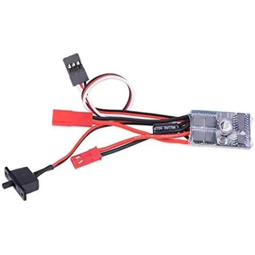 Contrôleur de vitesse électronique à balais 10A pour RC Car Bateau Tank Sans Frein pour 1/16 1/18 1/24 Contrôleur de vitesse électronique à balais 10A pour RC Car Bateau Tank Sans Frein pour 1/16 1/18 1/24