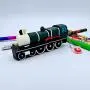 Engine USB Drive - Locomotive Flash Drive for Boys and Girls - Trendy Flash Drive - Back to School Gifts for Kids (Green Locomotive)