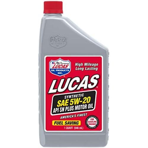 LUCAS OIL Synthetic 5W-20 High Performance Motor Oil 1 Quart Bottle Set of 6