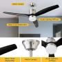 Nocolliny 52” 3 Blade Ceiling Fan with Dimmable LED, Reversible Motor and 3 Speed Settings, Remote Control
