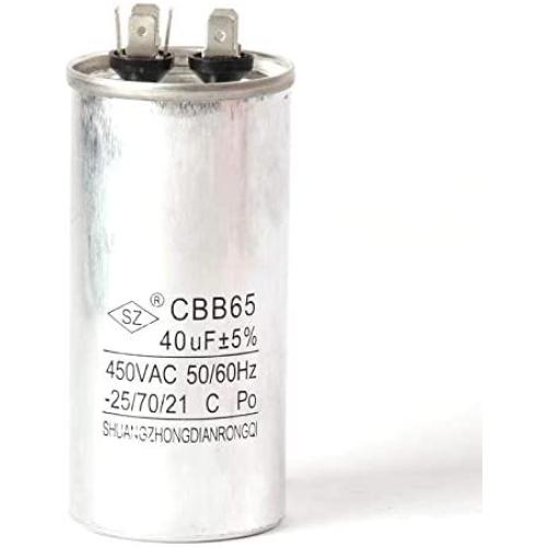 CBB65 Capacitor40UF Air Conditioner Capacitor Round Dural Motor Run Capacitor Withstand 450V AC