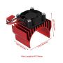 Mxfans Red Aluminum Alloy Motor Heatsink with Fan N10095 for RC 1:10 Car 540 550 Motor Heat Sink