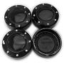 4PCS 102mm(4.02in)/95mm(3.74in) Car Wheel Center Caps Black Compatible with Mayhem Wheels