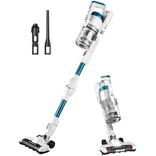 Eureka LED Headlights, Efficient Cleaning with Powerful Motor Lightweight Cordless Vacuum Cleaner, Convenient Stick and Handheld Vac, Flex Blue
