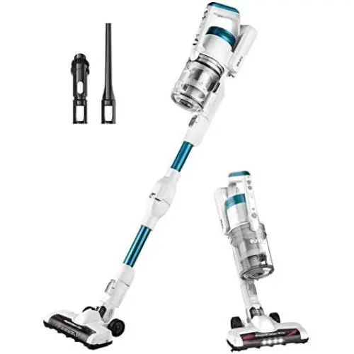Eureka LED Headlights, Efficient Cleaning with Powerful Motor Lightweight Cordless Vacuum Cleaner, Convenient Stick and Handheld Vac, Flex Blue