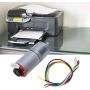 GA25-370 Gear Motor DC with Speed Encoder, Stainless Steel High Torque Electric Micro Speed Reduction Geared Motor Brush DC Motors Reducer Copper (DC12V 300RPM)