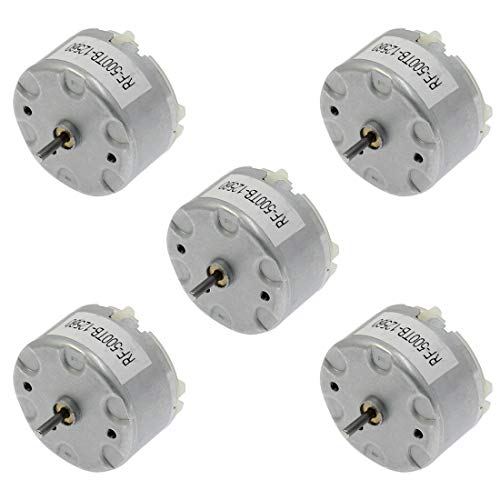 Augiimor RF-500TB-12560 Motor DC3-12V 2700RPM DC Motor No Load Speed 32mm Diameter DC Motor 5PCS