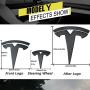 YHCDSEA Model Y Steering Wheel/Front Trunk/Rear Trunk Logo Sticker Cover Emblem Badge Decals 3PCS/Set for Tesla Model Y Accessories(Matt Black)