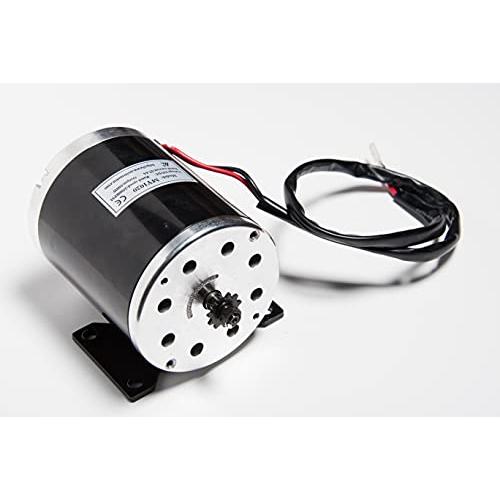 MY1020 500W 24V Electric Motor with Bottom Base Volt DC Watt 27.4 Amp for Scooter Bike Go-Kart Mini Bike Replace MY1020 Reversible w 11 Teeth Sprocket #25 Chain by Alfa Wheels (500W 24V, Bottom Base)