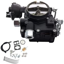 Trucktok 3310-804622R1 3310-86448A1 Marine Carburetor Replacement for Rochester 2 Barrel Mercarb Carburetor V8 5.0L 305 5.7L 350 Mercruiser Engine with Electric Choke Black