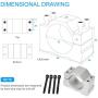 Daedalus 52mm Spindle Clamp Mounting Bracket Use for Spindle CNC Milling Motor Machine (52MM Clamp)