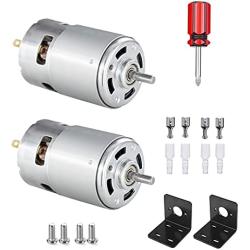 775 DC Motor DC 12V - 24V Max 10000RPM - 20000RPM Ball Bearing Large Torque High Power Low Noise Gear Motor Electronic Component Motor 2pcs