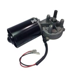AZSSMUK DC Permanent Magnet Carbon Brush Garage Door Gear Motor Reversible Power 30W (12V, Right Double-Flat Shaft, 50RPM)