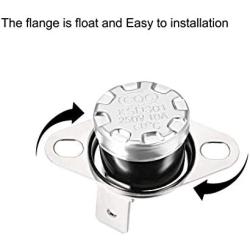 uxcell KSD301 Thermostat 60°C/140°F 10A Normally Open N.O Adjust Snap Disc Temperature Switch for Microwave Oven Coffee Maker 2pcs