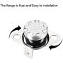 uxcell KSD301 Thermostat 60°C/140°F 10A Normally Open N.O Adjust Snap Disc Temperature Switch for Microwave Oven Coffee Maker 2pcs