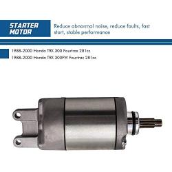 TOPSCOPE Starter Motor Assembly Compatible with Honda ATV ATC Big Red 250 1987 1988 FourTrax 250 300 TRX300 TRX300FW 1988-2000 with OE Replace # 31200-HA0-773 31200-HA0-774 31200-HA6-306