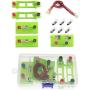 RLECS 1Set Basic Electric Circuit Laboratory Experiments Beginner Circuit Kit for Teaching Series and Parallel Circuit(1pcs Switch+2pcs AA Battery Holder+2pcs Light Holder+6pcs Bulbs and Wires)