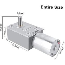 DC 12V Electric Motor Reversible High Torque Turbo Worm Electric Geared Gear Box Reduction Electric Motor(20RPM)