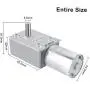 DC 12V Electric Motor Reversible High Torque Turbo Worm Electric Geared Gear Box Reduction Electric Motor(20RPM)